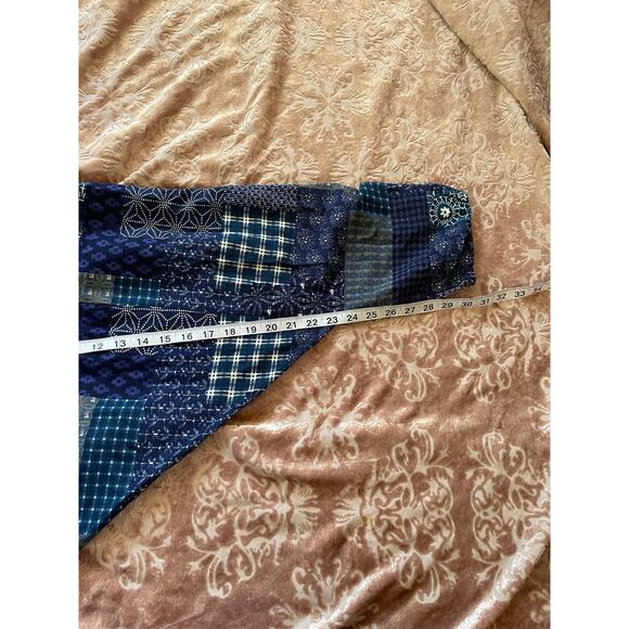 Women’s harem cropped patchwork print pants size large - Picture 6 of 7